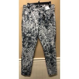 Express Black White Jeans Skinny High Rise Size 12L NWT